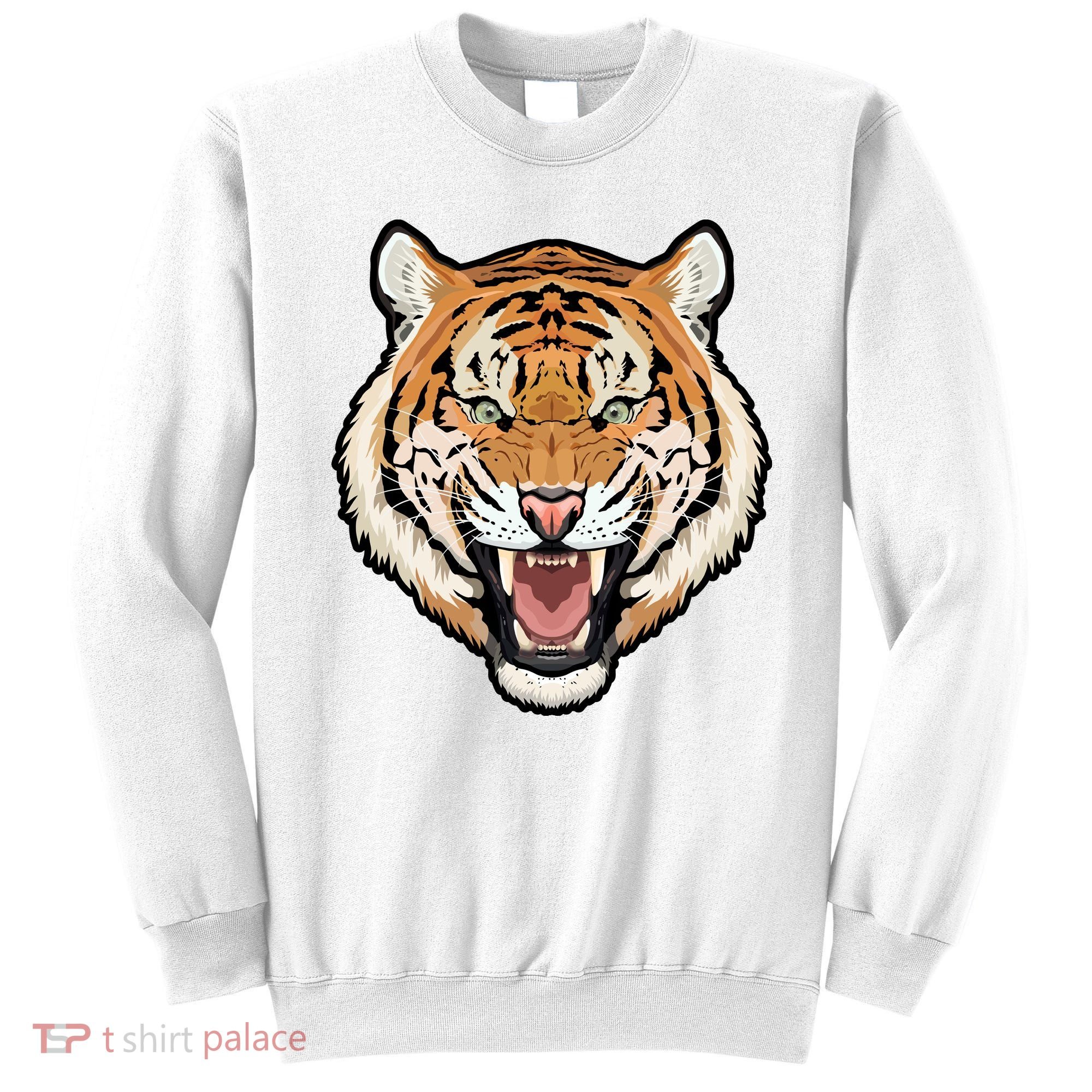 Funny Growling Mouth Open Bengal Tiger Sweatshirt