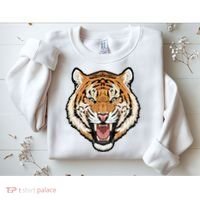Funny Growling Mouth Open Bengal Tiger Sweatshirt thumb 2