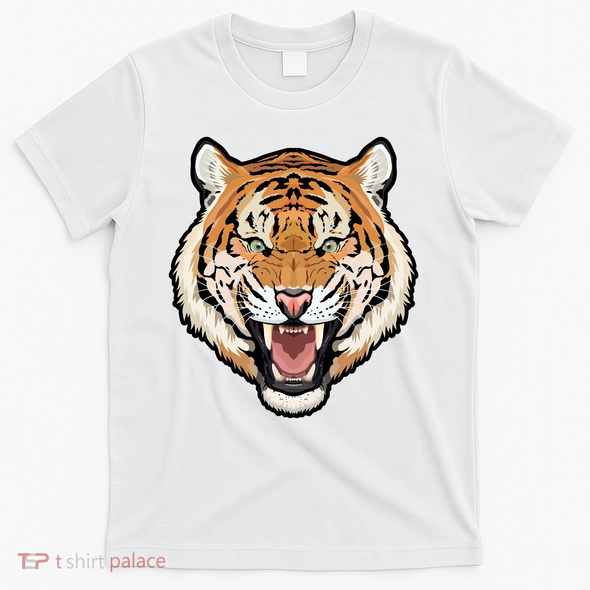 Funny Growling Mouth Open Bengal Tiger T-Shirt