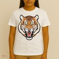 Funny Growling Mouth Open Bengal Tiger T-Shirt thumb 4