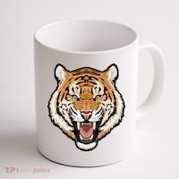 Funny Growling Mouth Open Bengal Tiger Coffee Mug thumb 1
