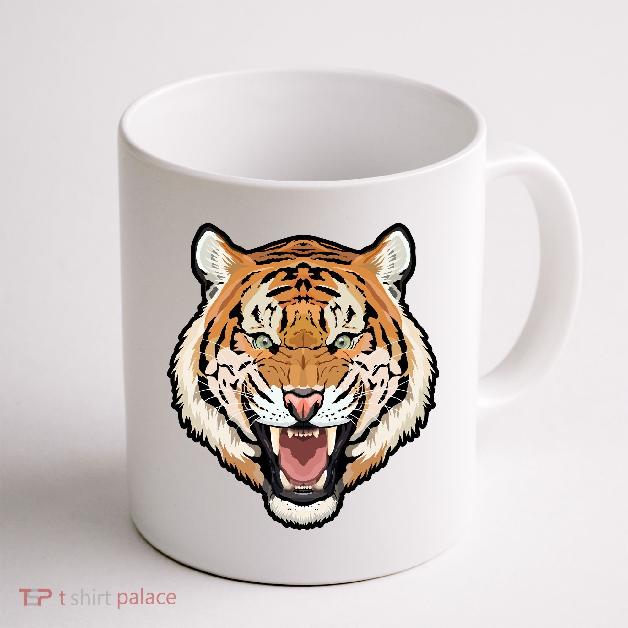 Funny Growling Mouth Open Bengal Tiger Coffee Mug