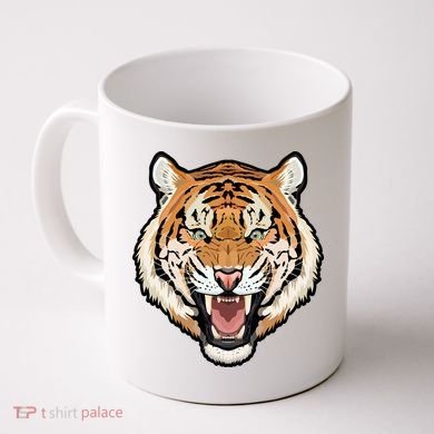 Funny Growling Mouth Open Bengal Tiger Coffee Mug