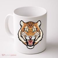 Funny Growling Mouth Open Bengal Tiger Coffee Mug thumb 0