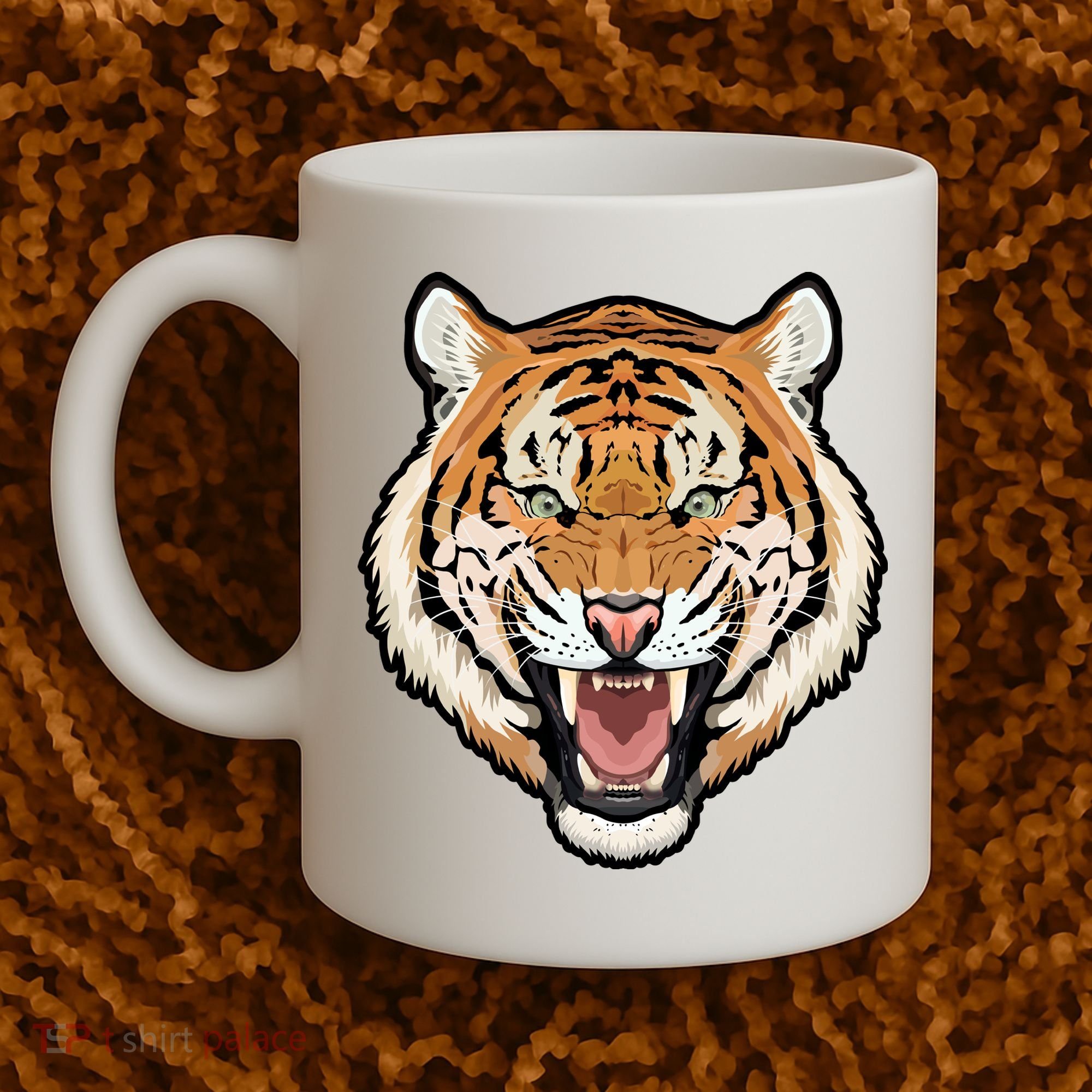 Funny Growling Mouth Open Bengal Tiger Coffee Mug