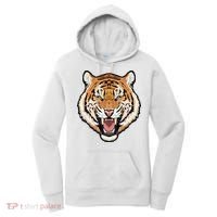 Funny Growling Mouth Open Bengal Tiger Women's Hoodie thumb 0