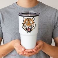 Funny Growling Mouth Open Bengal Tiger Tumbler thumb 2