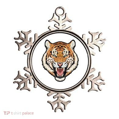 Funny Growling Mouth Open Bengal Tiger Ornament