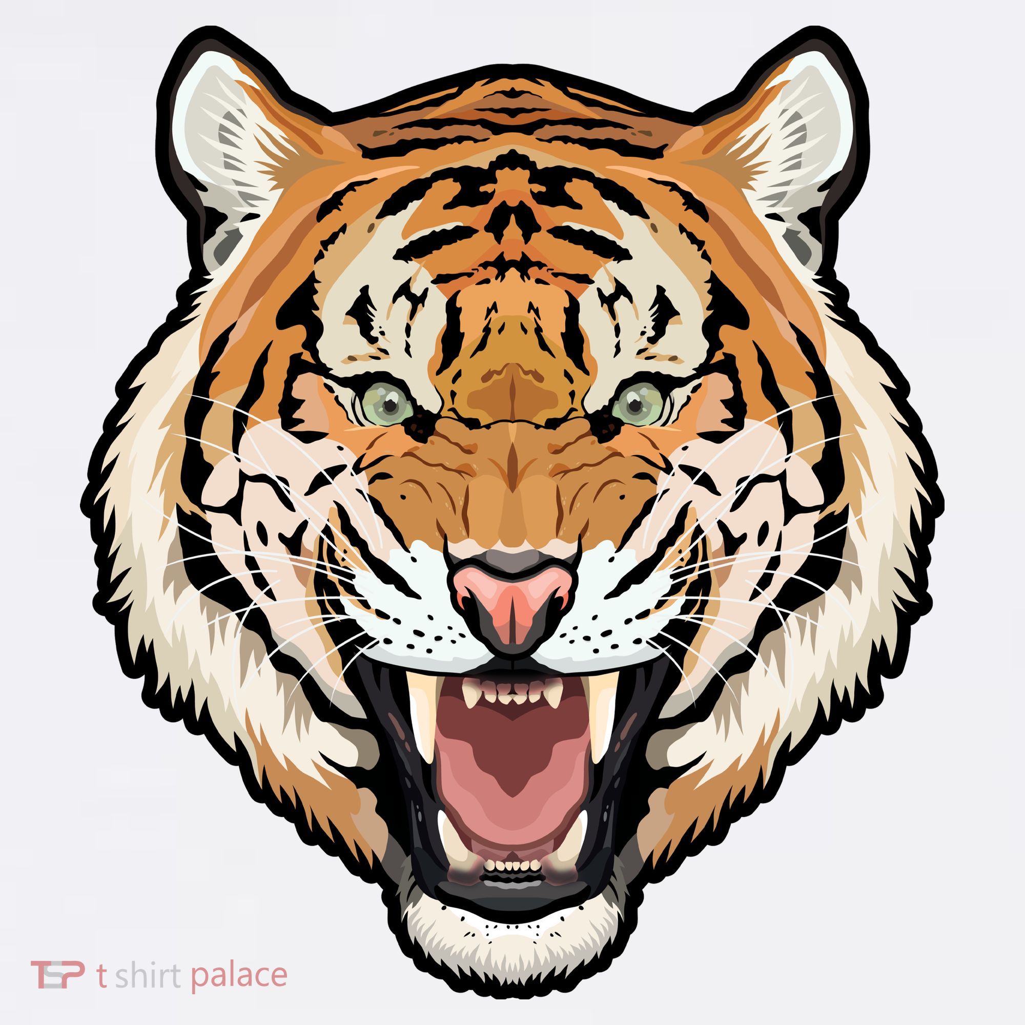 Funny Growling Mouth Open Bengal Tiger Women's Tank Top