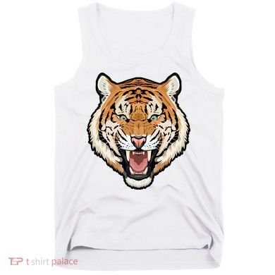 Funny Growling Mouth Open Bengal Tiger Tank Top