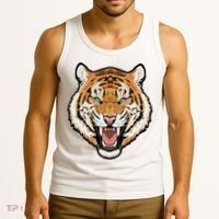 Funny Growling Mouth Open Bengal Tiger Tank Top thumb 3