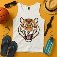 Funny Growling Mouth Open Bengal Tiger Tank Top thumb 4