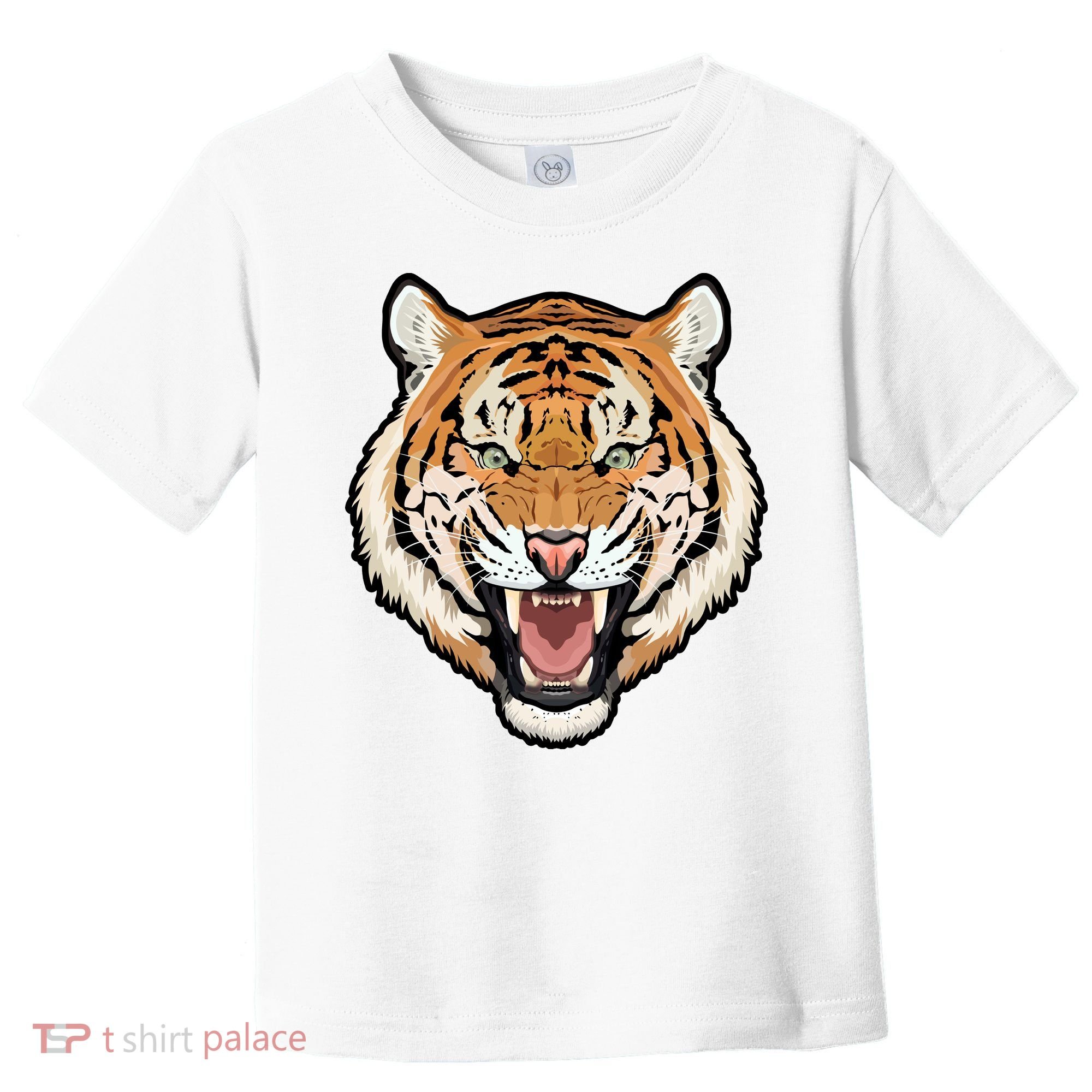 Funny Growling Mouth Open Bengal Tiger Toddler T-Shirt