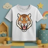 Funny Growling Mouth Open Bengal Tiger Toddler T-Shirt thumb 3