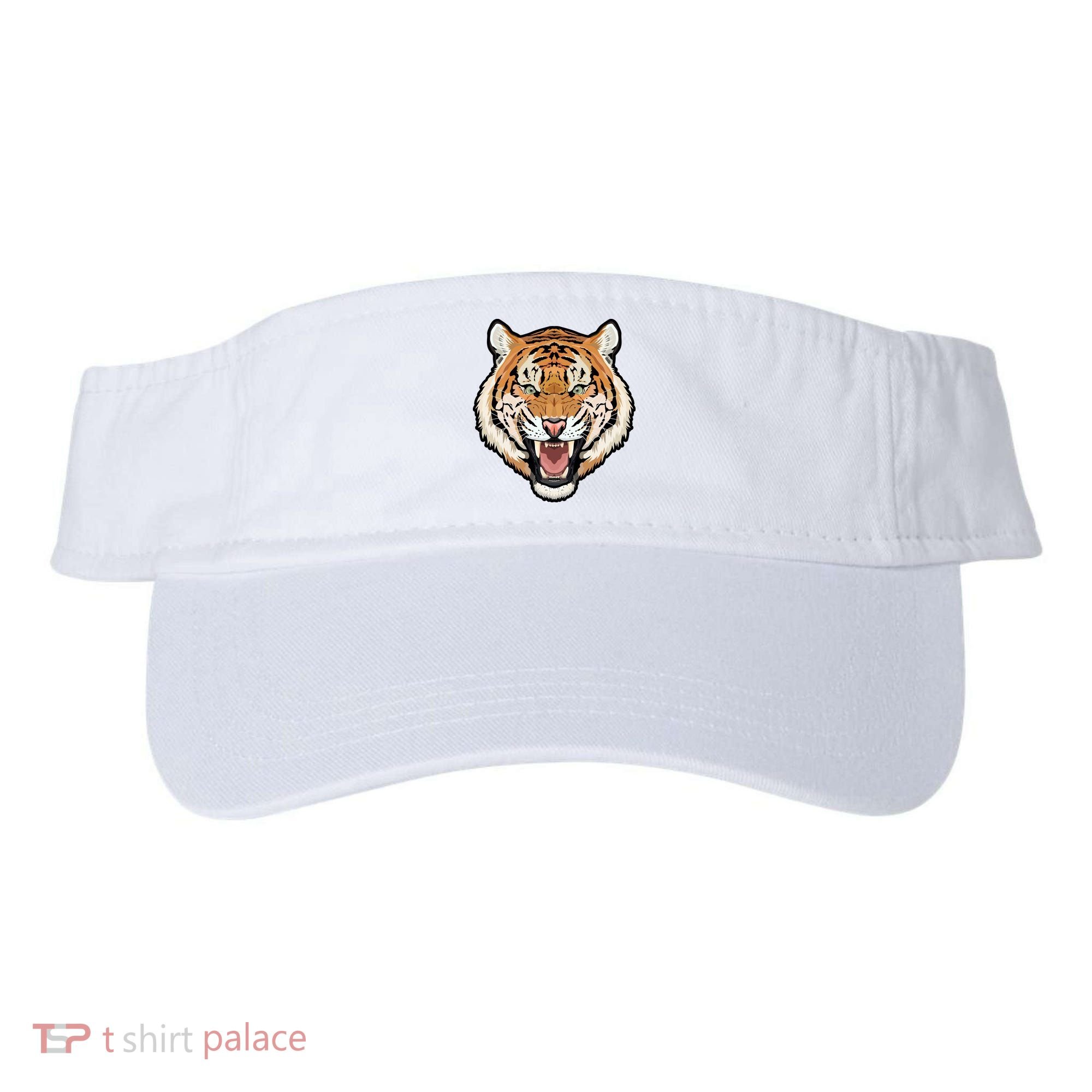 Funny Growling Mouth Open Bengal Tiger Visor