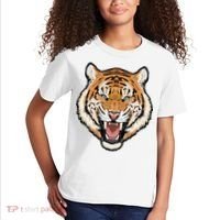Funny Growling Mouth Open Bengal Tiger Kids T-Shirt thumb 2