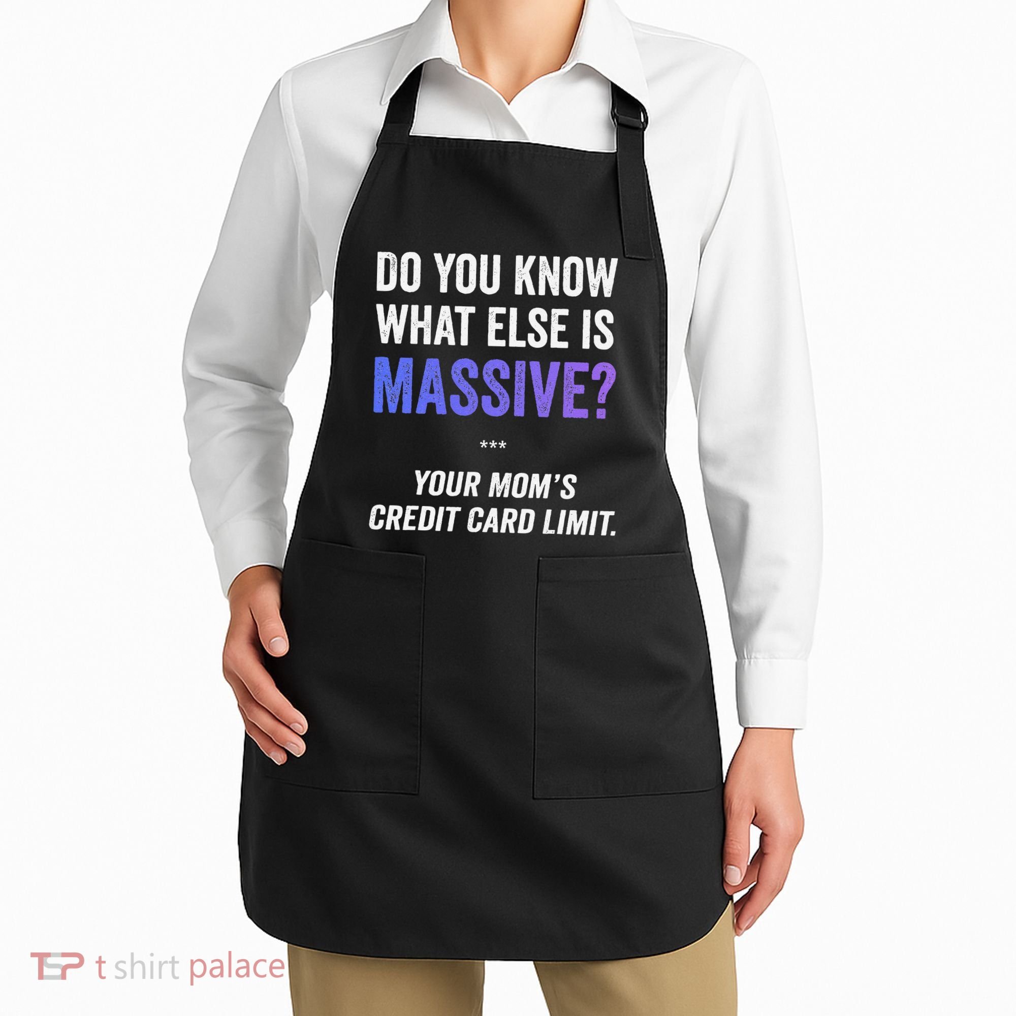 Funny Gaming Meme Massive Credit Card Limit Your Mom Apron