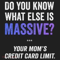 Funny Gaming Meme Massive Credit Card Limit Your Mom Beanie thumb 2