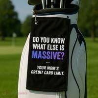 Funny Gaming Meme Massive Credit Card Limit Your Mom Golf Towel thumb 2