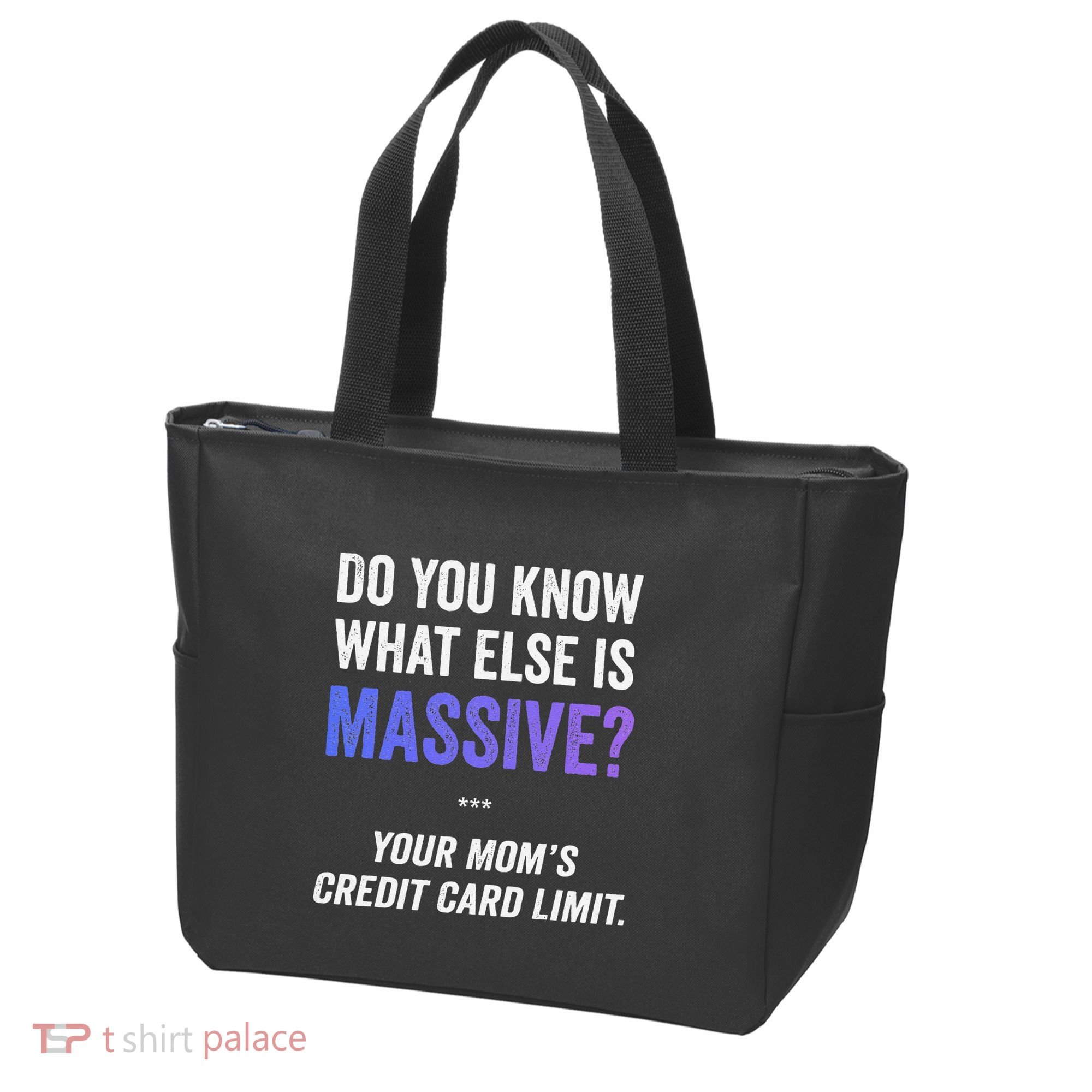 Funny Gaming Meme Massive Credit Card Limit Your Mom Tote Bag