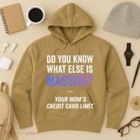 Funny Gaming Meme Massive Credit Card Limit Your Mom Hoodie thumb 3
