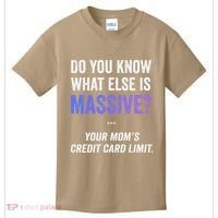 Funny Gaming Meme Massive Credit Card Limit Your Mom Kids T-Shirt thumb 0