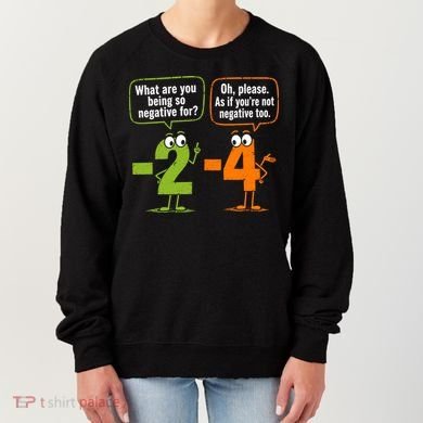 Funny Geek Math Numbers 2 Minus 4 Humor Joke Women's Sweatshirt