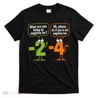 Funny Geek Math Numbers 2 Minus 4 Humor Joke T-Shirt thumb 0