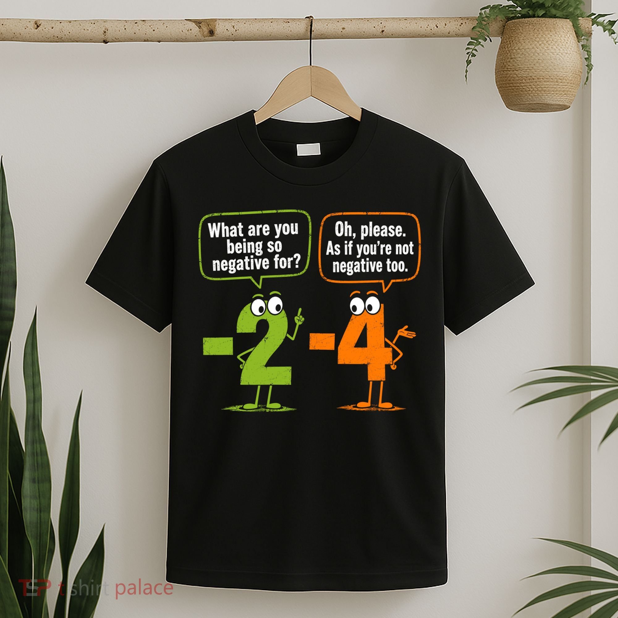 Funny Geek Math Numbers 2 Minus 4 Humor Joke T-Shirt