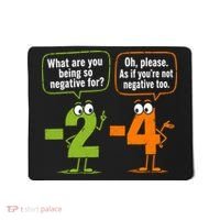 Funny Geek Math Numbers 2 Minus 4 Humor Joke Mousepad thumb 0
