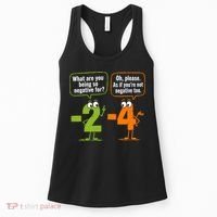 Funny Geek Math Numbers 2 Minus 4 Humor Joke Women's Tank Top thumb 0