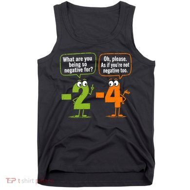Funny Geek Math Numbers 2 Minus 4 Humor Joke Tank Top