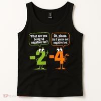 Funny Geek Math Numbers 2 Minus 4 Humor Joke Tank Top thumb 2