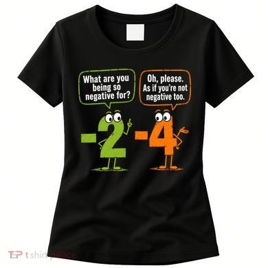 Funny Geek Math Numbers 2 Minus 4 Humor Joke Women's T-Shirt