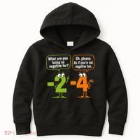 Funny Geek Math Numbers 2 Minus 4 Humor Joke Kids Hoodie thumb 0
