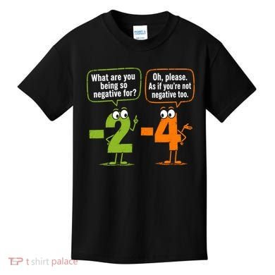 Funny Geek Math Numbers 2 Minus 4 Humor Joke Kids T-Shirt