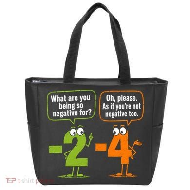 Funny Geek Math Numbers 2 Minus 4 Humor Joke Tote Bag