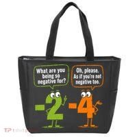 Funny Geek Math Numbers 2 Minus 4 Humor Joke Tote Bag thumb 0