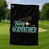 Fairy Godfather Magical Imaginary Being Fiction Fairy Golf Towel thumb 1