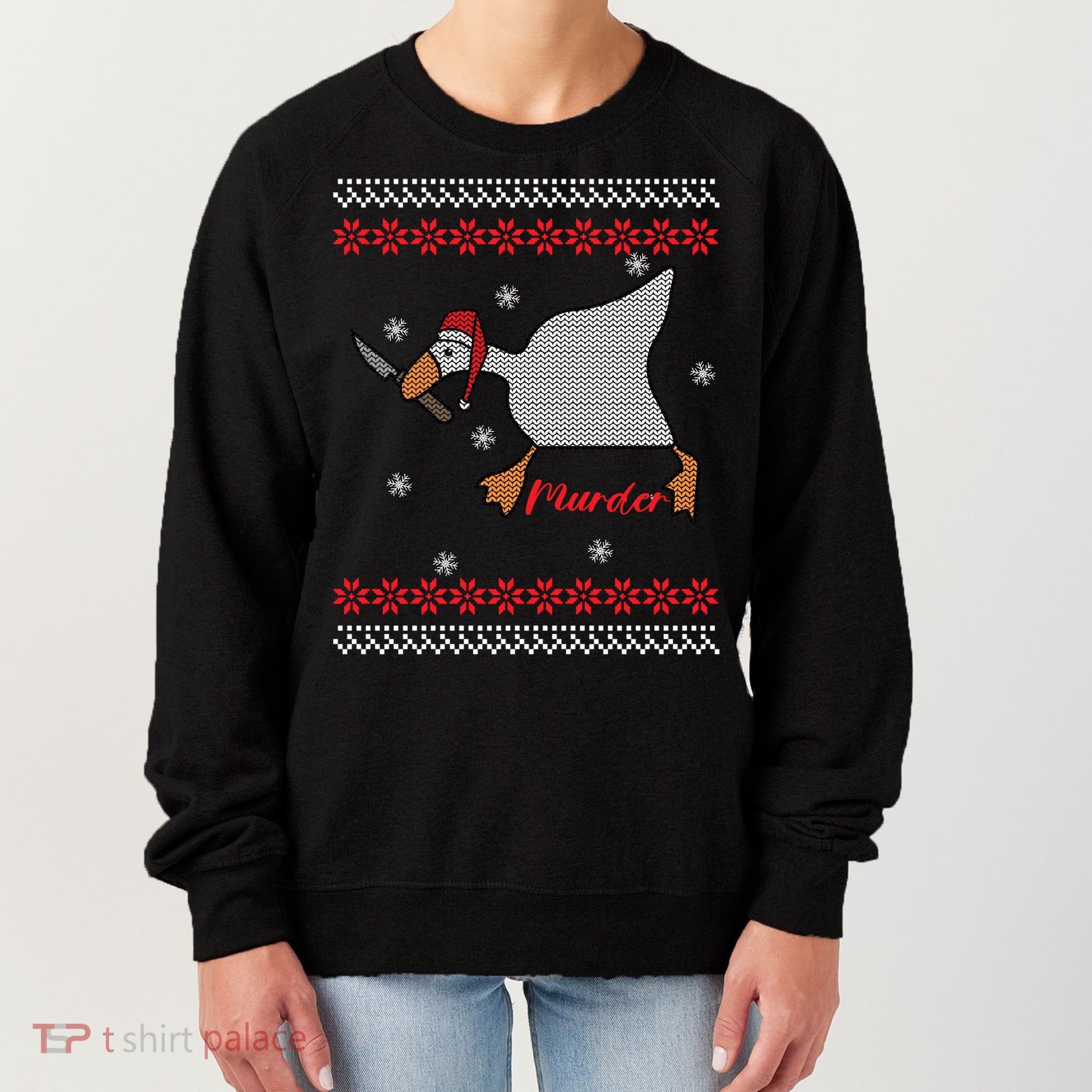 Funny Goose Murder For Xmas Women's Sweatshirt