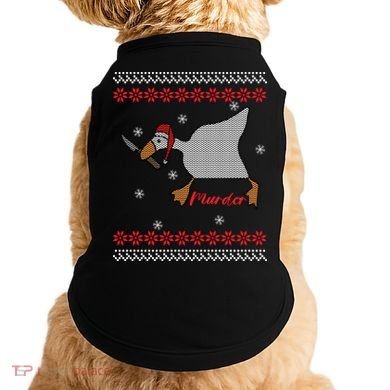 Funny Goose Murder For Xmas Doggie Tank