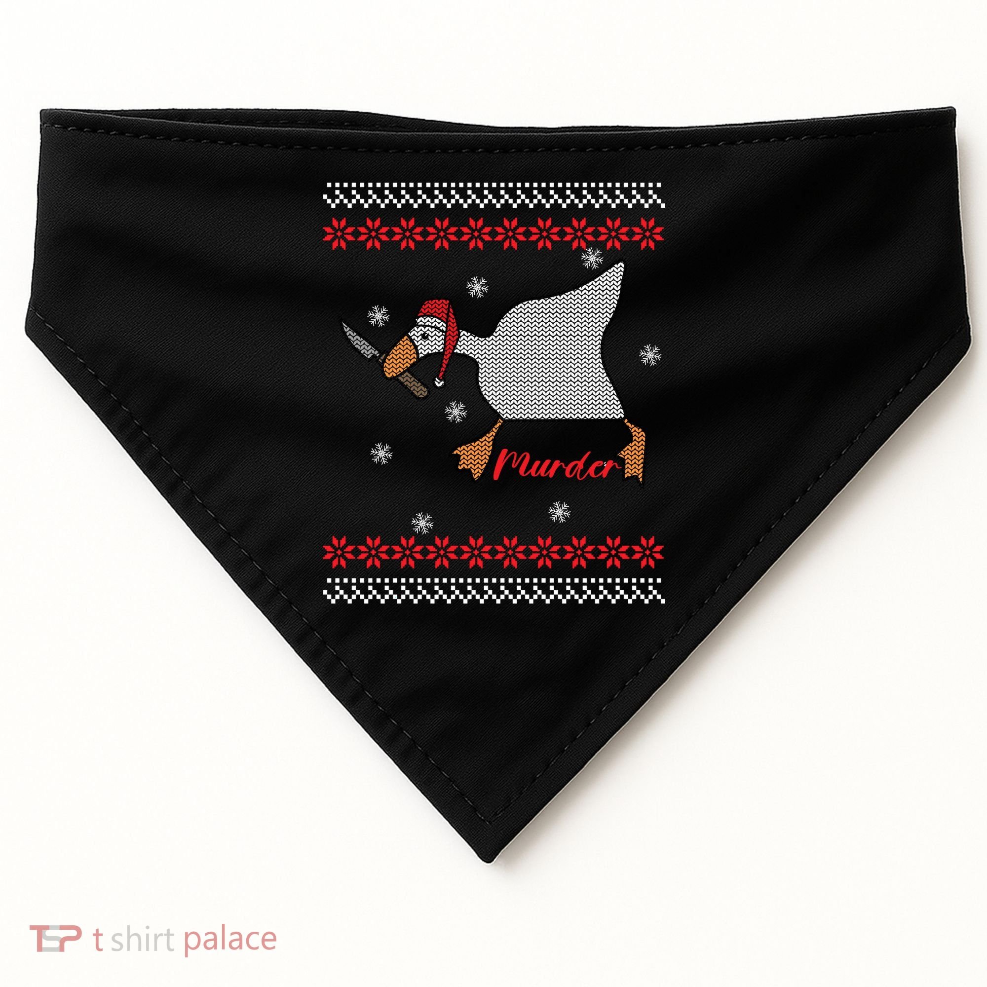 Funny Goose Murder For Xmas USA-Made Doggie Bandana