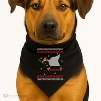 Funny Goose Murder For Xmas USA-Made Doggie Bandana thumb 1