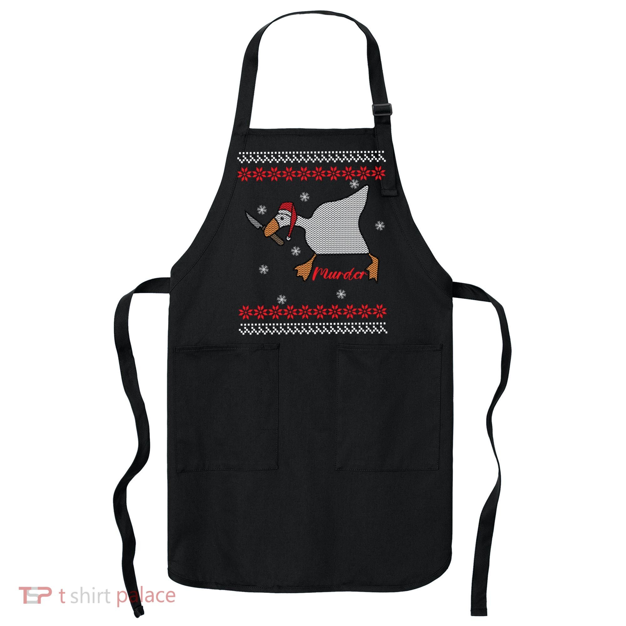 Funny Goose Murder For Xmas Apron