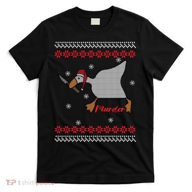 Funny Goose Murder For Xmas T-Shirt