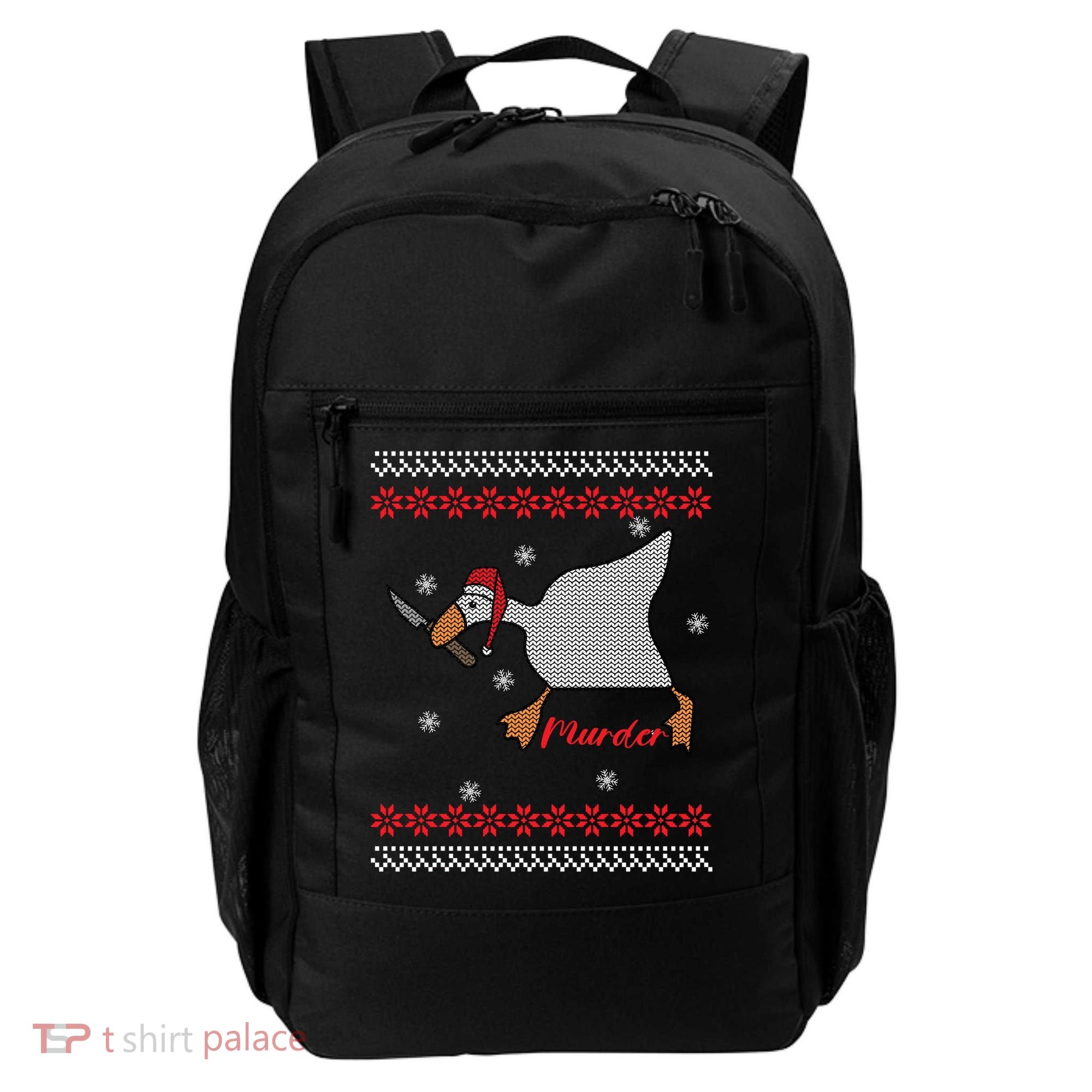Funny Goose Murder For Xmas Backpack