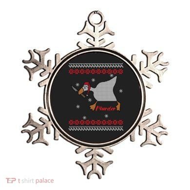 Funny Goose Murder For Xmas Ornament
