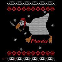 Funny Goose Murder For Xmas Ornament thumb 1