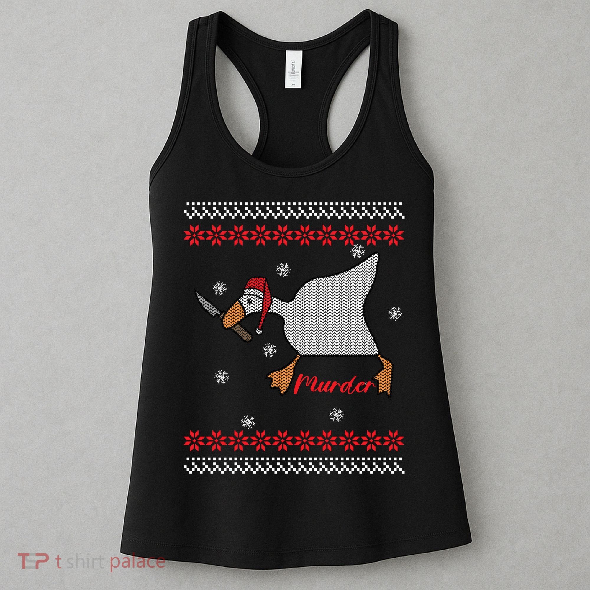 Funny Goose Murder For Xmas Women's Tank Top