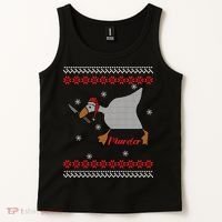 Funny Goose Murder For Xmas Tank Top thumb 2